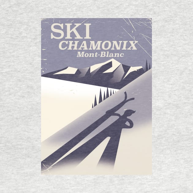 Ski Chamonix Mont Blanc Ski poster by nickemporium1